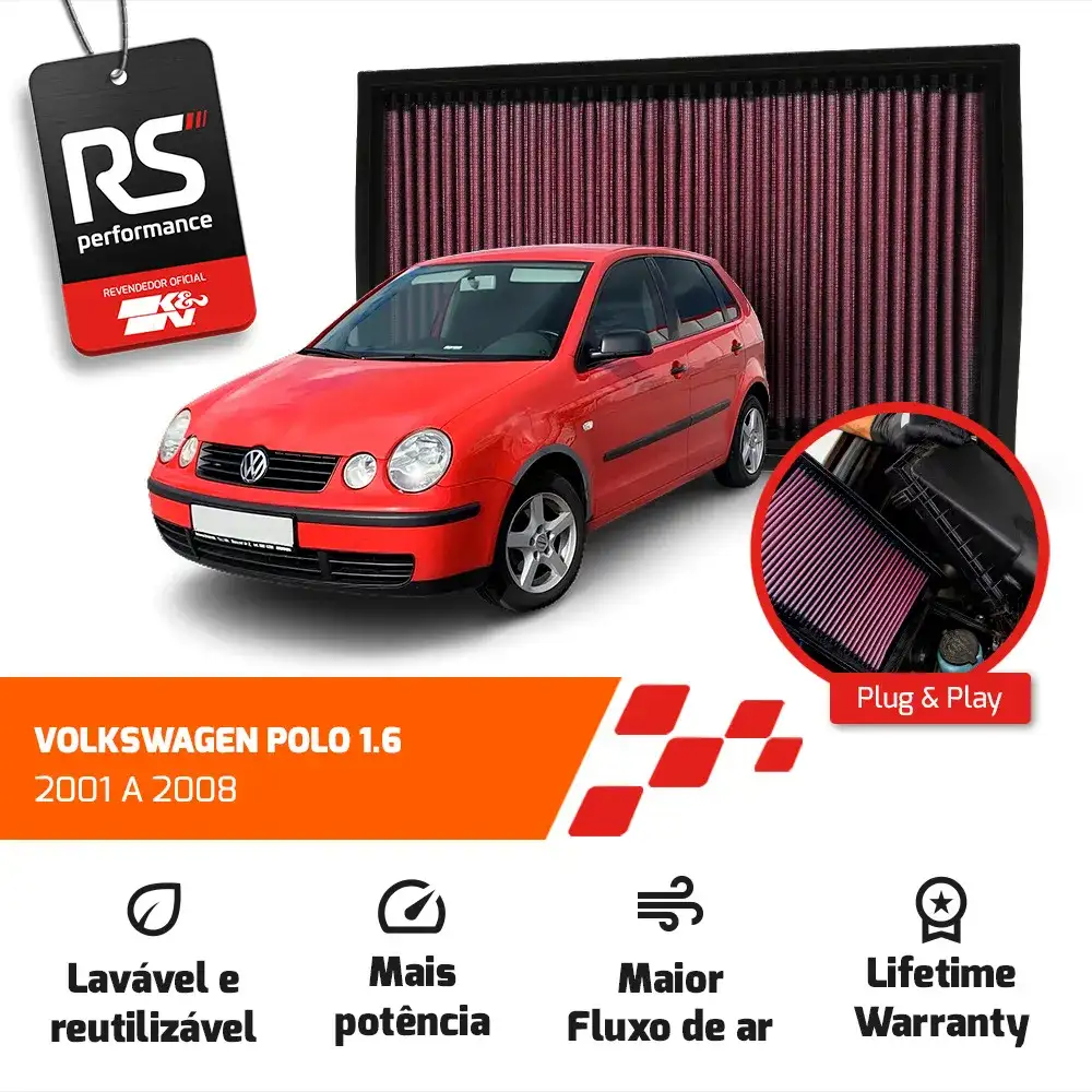 Filtro Esportivo Inbox Vw Bora Golf Fox 1.6 Mi 2000 Até 2011