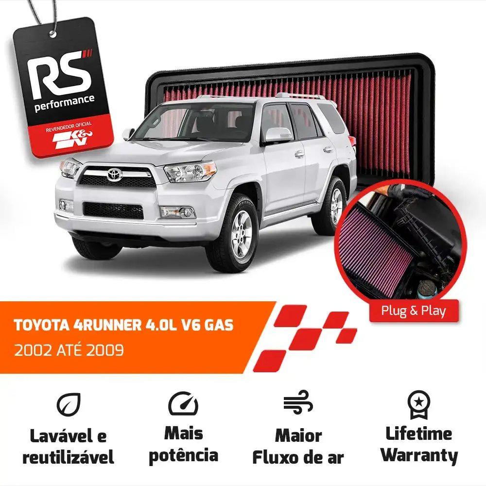 Filtro Esportivo Inbox Toyota 4.0 V6 Hilux 2002 Até 2015
