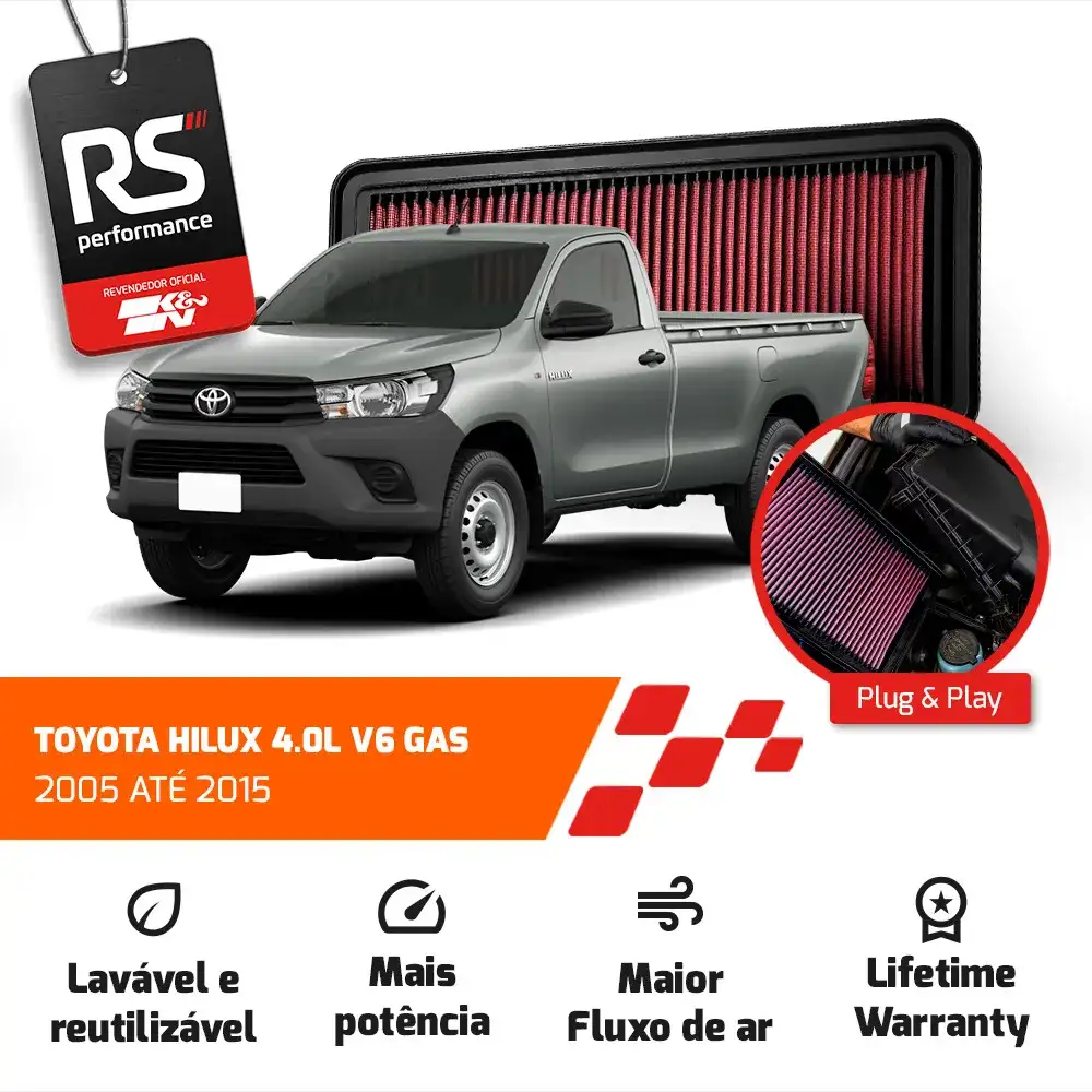 Filtro Esportivo Inbox Toyota 4.0 V6 Hilux 2002 Até 2015