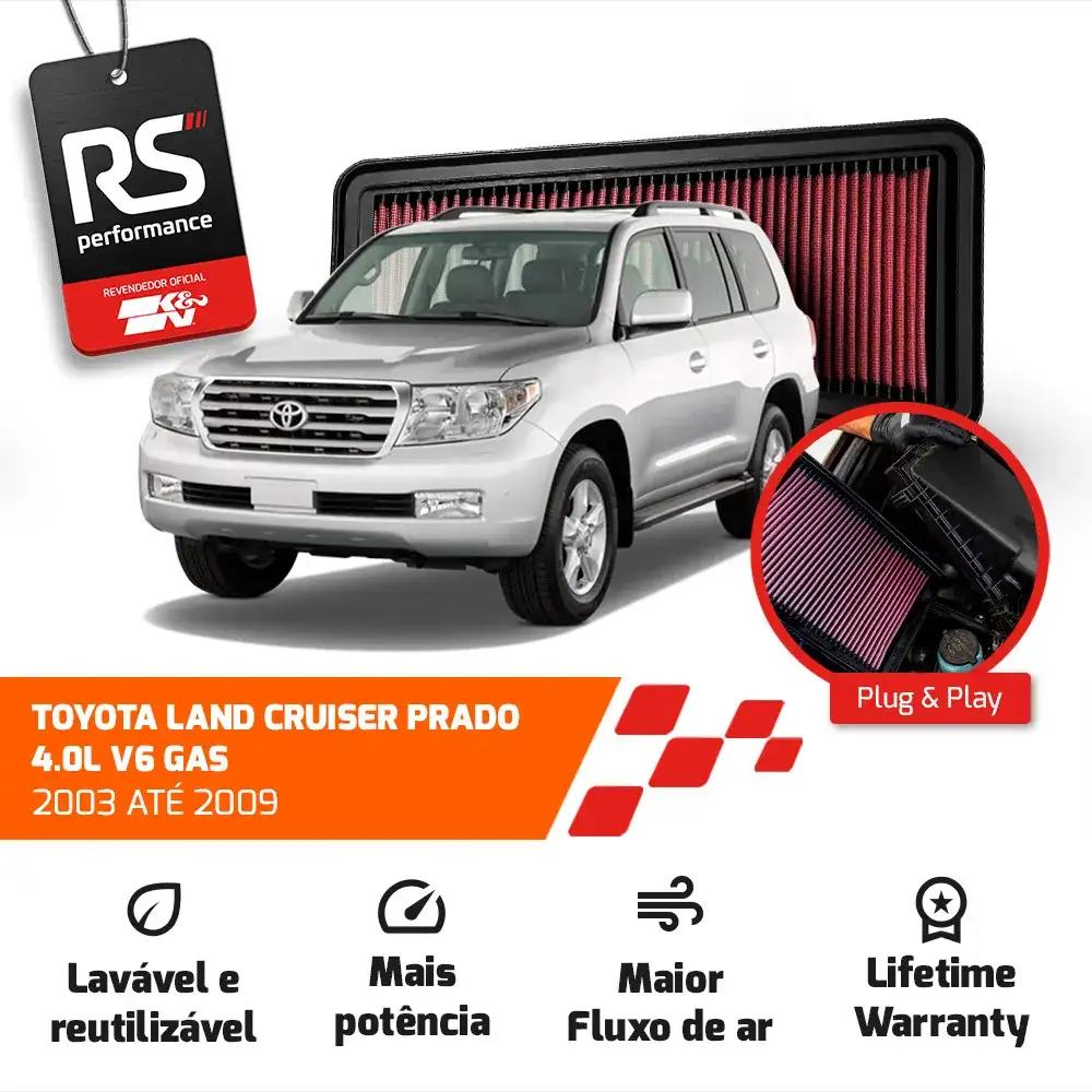 Filtro Esportivo Inbox Toyota 4.0 V6 Hilux 2002 Até 2015