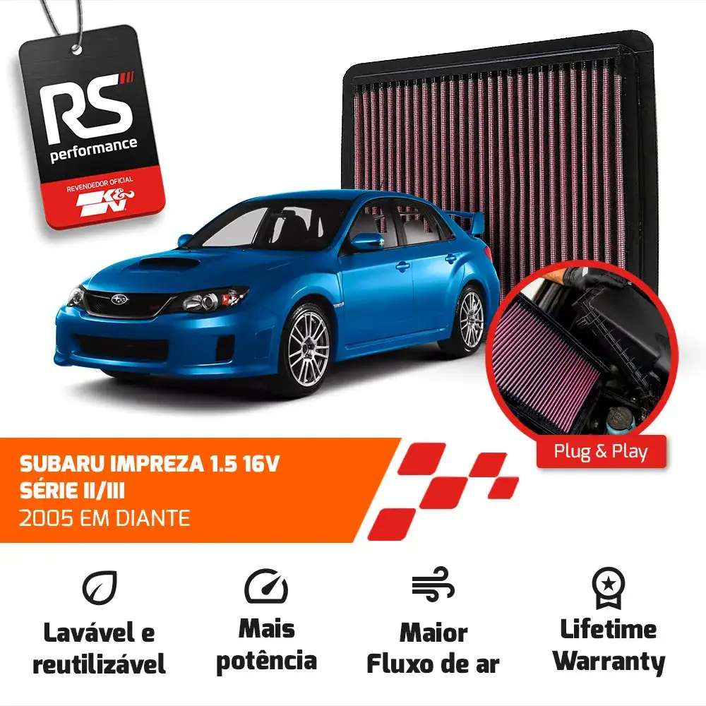 Filtro Esportivo Inbox Subaru Impreza Forester Outback 2003+