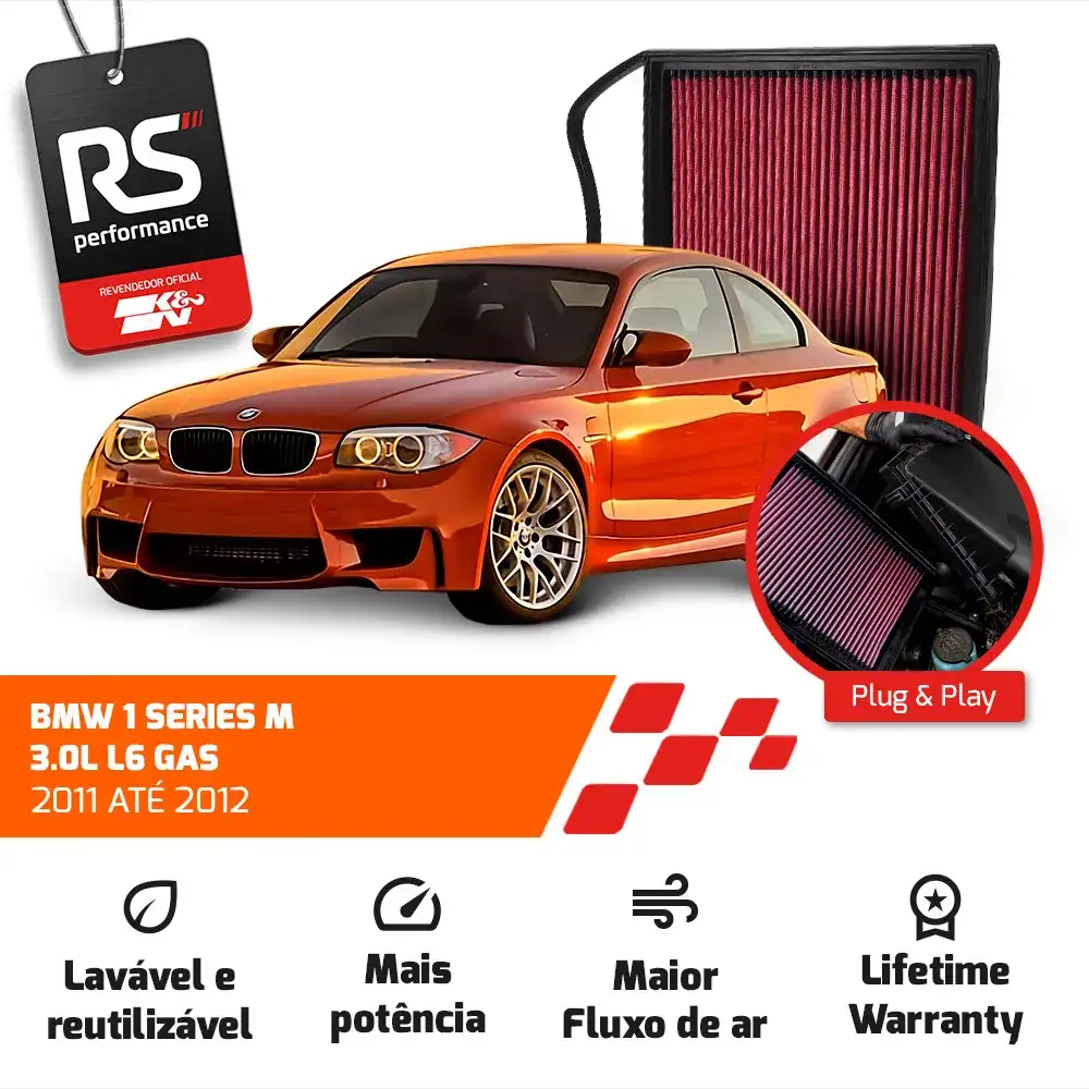Filtro Esportivo Bmw E90 F10 E89 3.0 N54 L6 2006 Até 2017