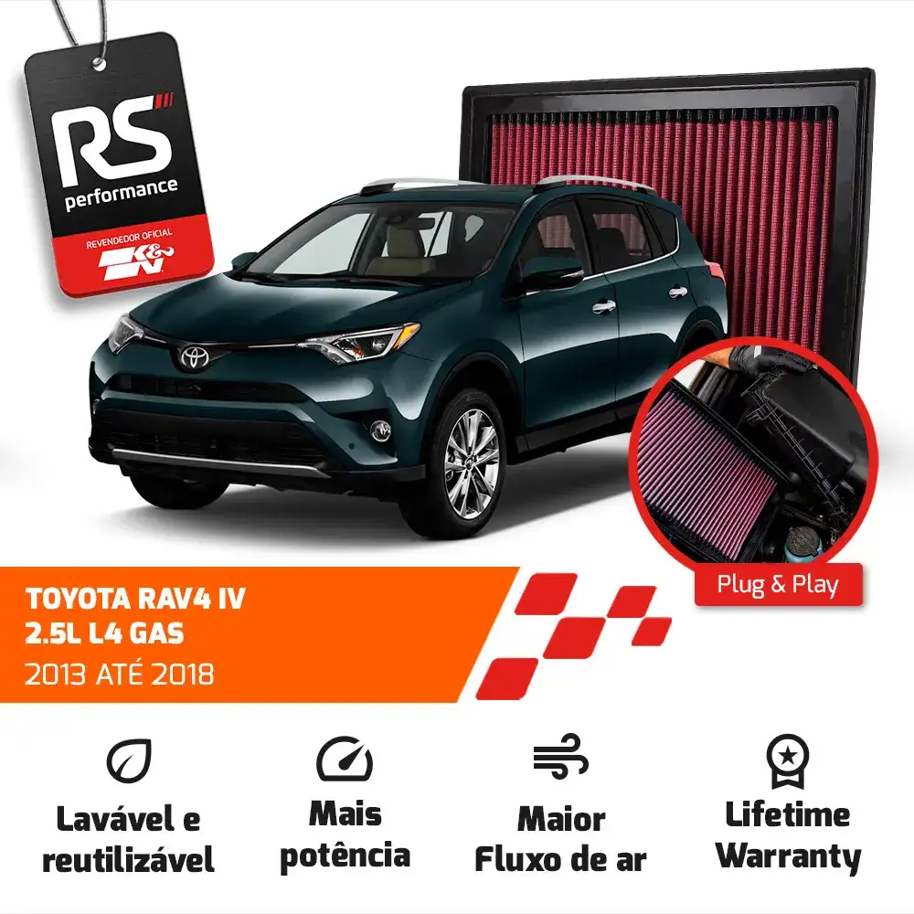 Filtro Esportivo Toyota Rav4 Camry Es300h 2.5 2012 Até 2018