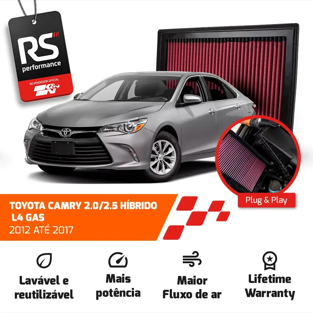 Filtro Esportivo Toyota Rav4 Camry Es300h 2.5 2012 Até 2018