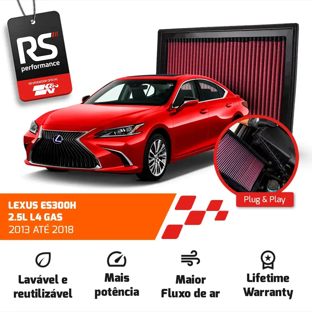 Filtro Esportivo Toyota Rav4 Camry Es300h 2.5 2012 Até 2018