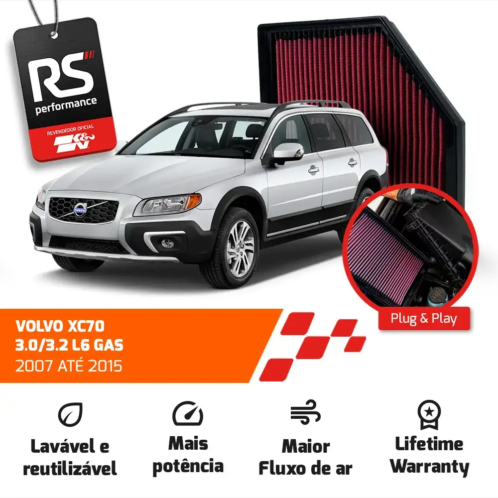 Filtro Esportivo Volvo S80 V70 Xc70 S60 V60 Xc60 2007-2016