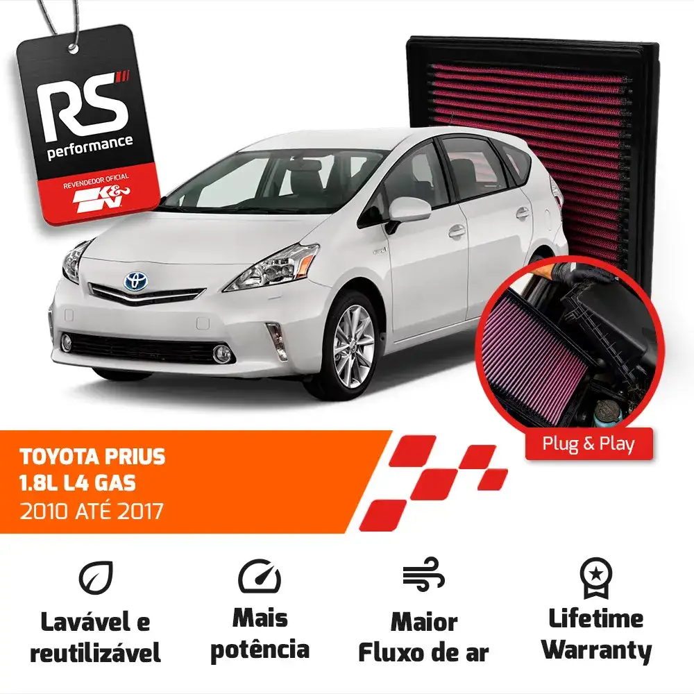 Filtro Esportivo Toyota Prius Rav4 Ct200h Nx300h 2010 A 2021