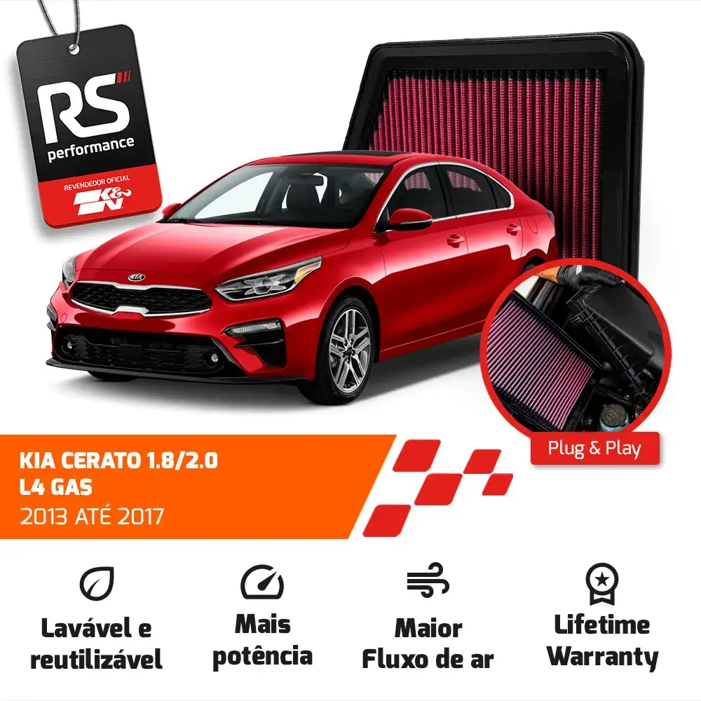 Filtro Esportivo Hyundai Creta I30 Elantra Tucson 2010-2019