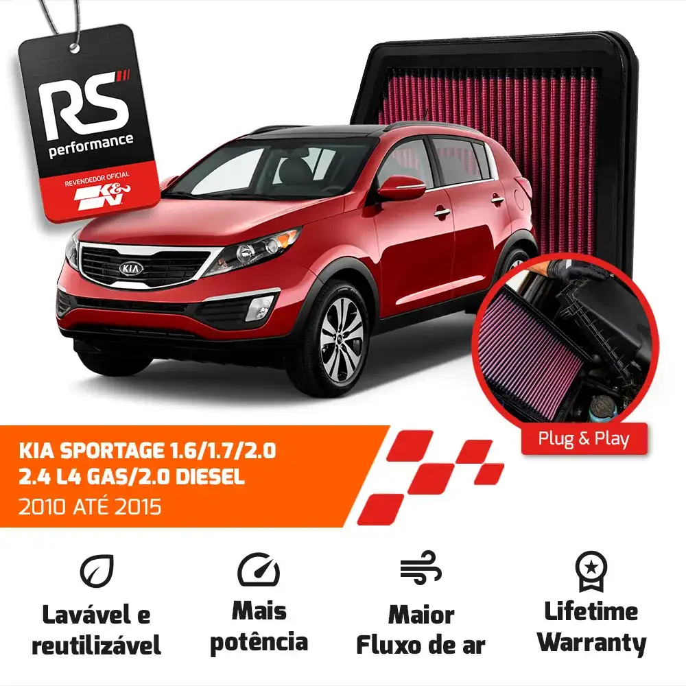 Filtro Esportivo Hyundai Creta I30 Elantra Tucson 2010-2019