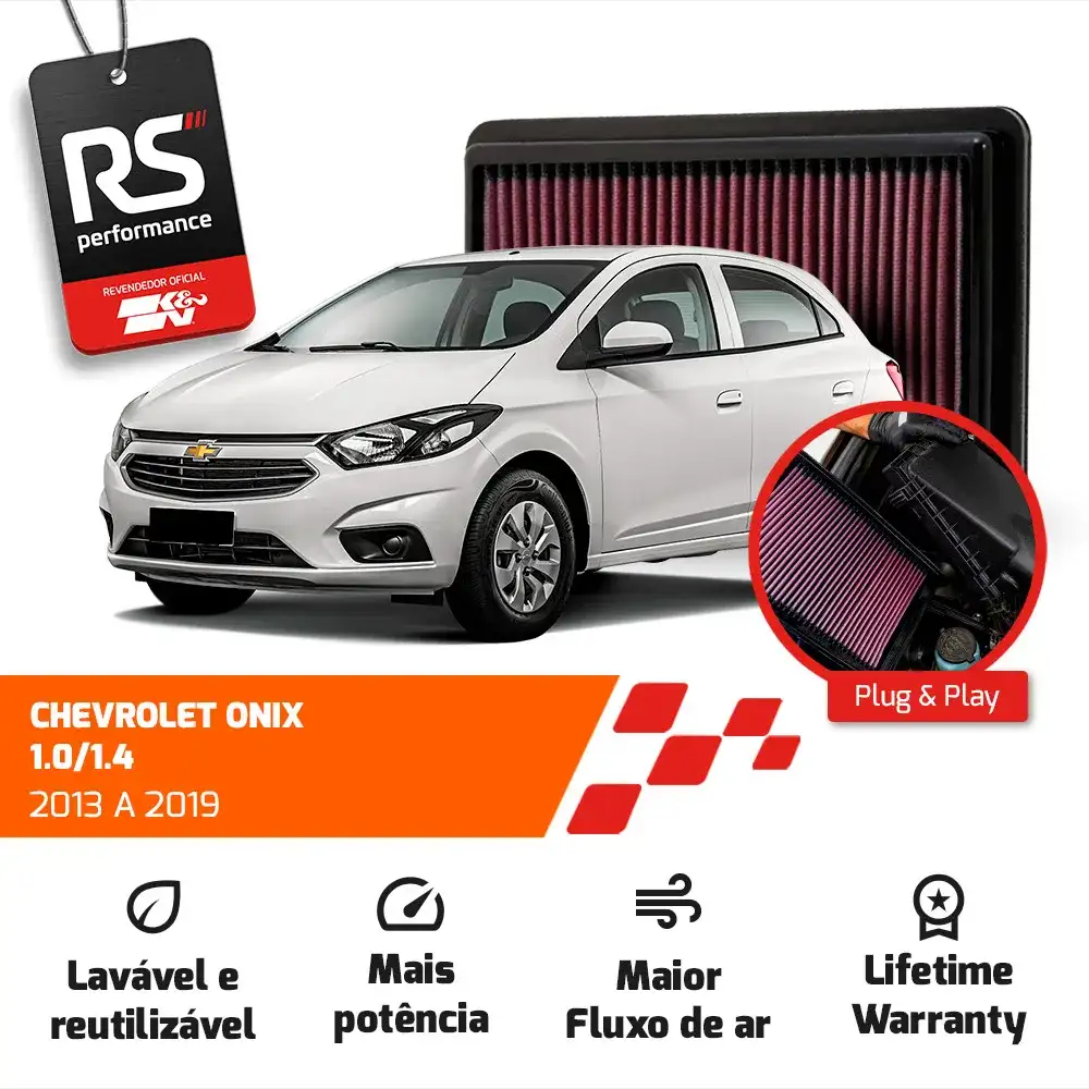 Filtro Esportivo Gm Prisma Onix Spin Sonic Cobalt 1.4 1.6