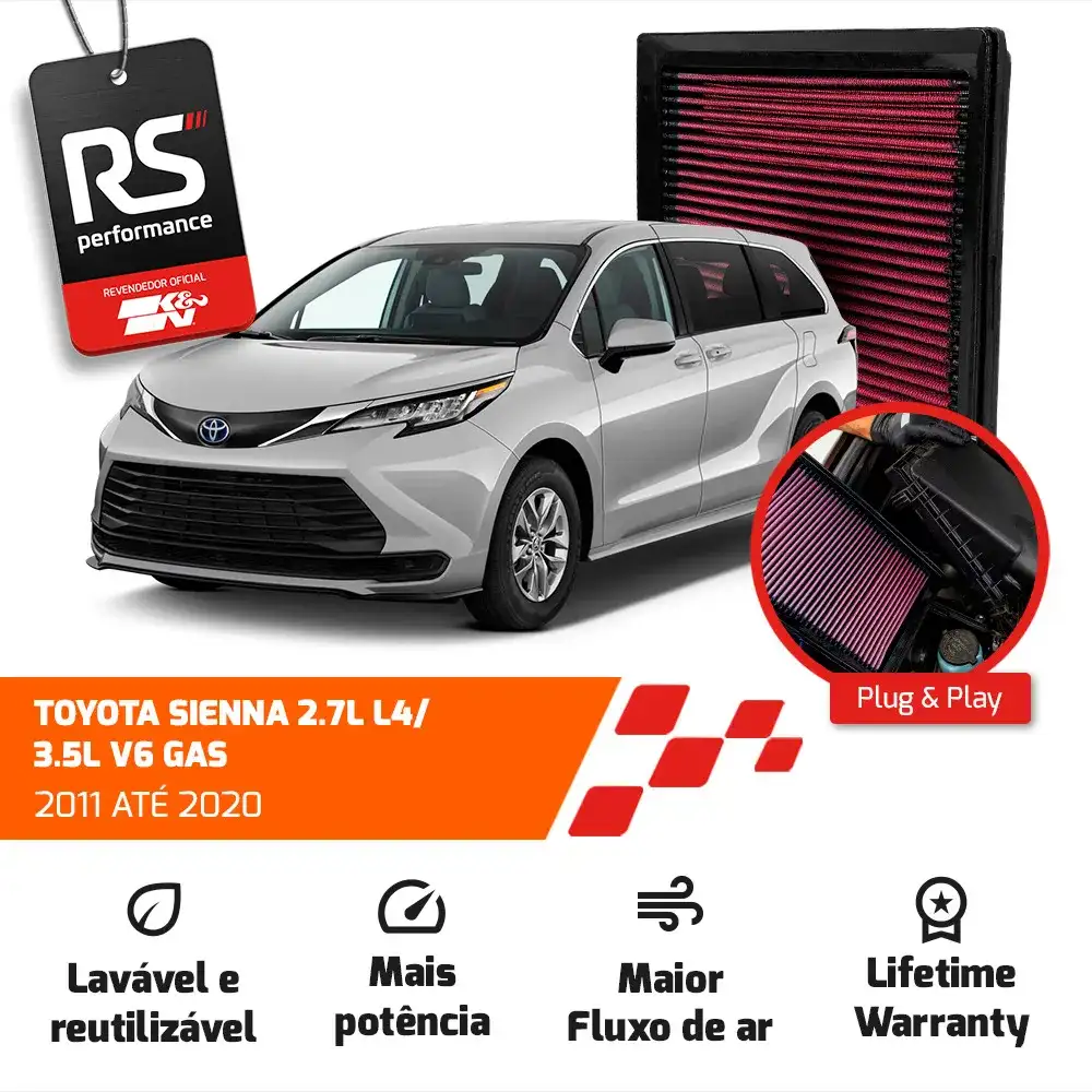 Filtro Esportivo Inbox Toyota Rav4 Camry Sienna 2018 A 2021