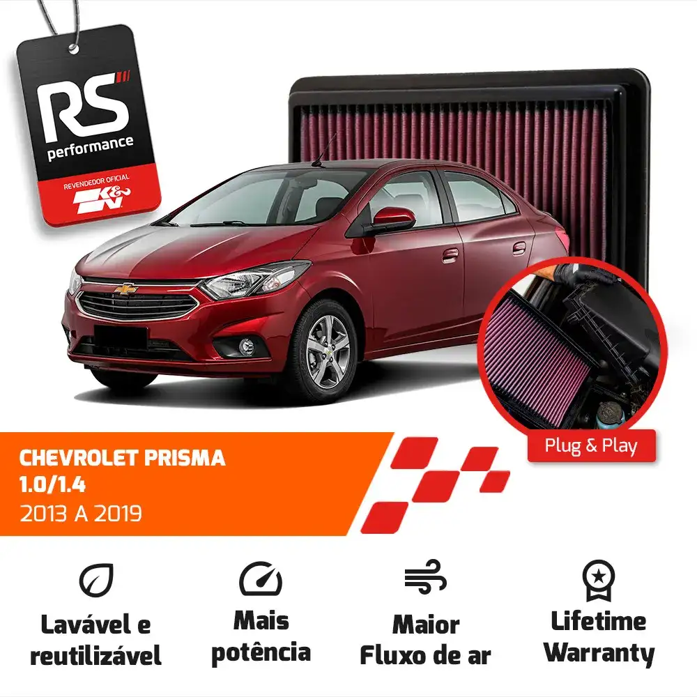 Filtro Esportivo Gm Prisma Onix Spin Sonic Cobalt 1.4 1.6