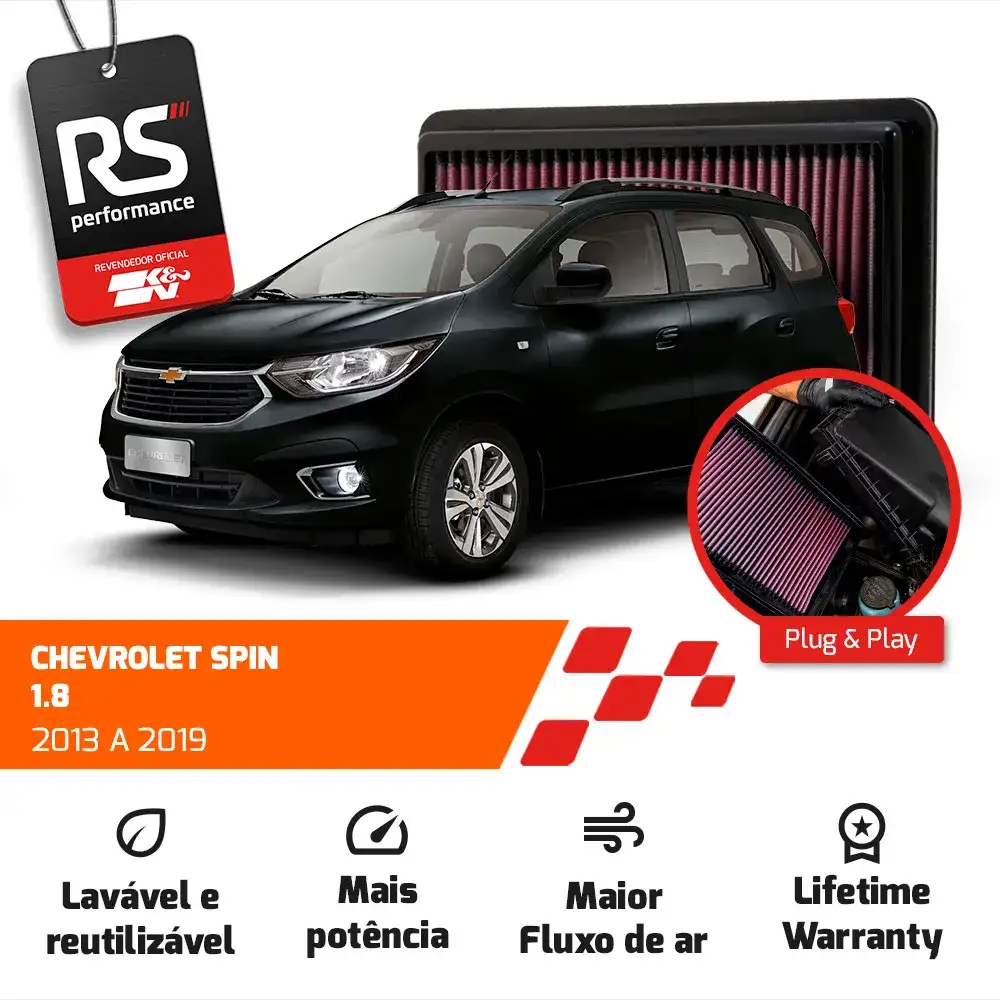 Filtro Esportivo Gm Prisma Onix Spin Sonic Cobalt 1.4 1.6