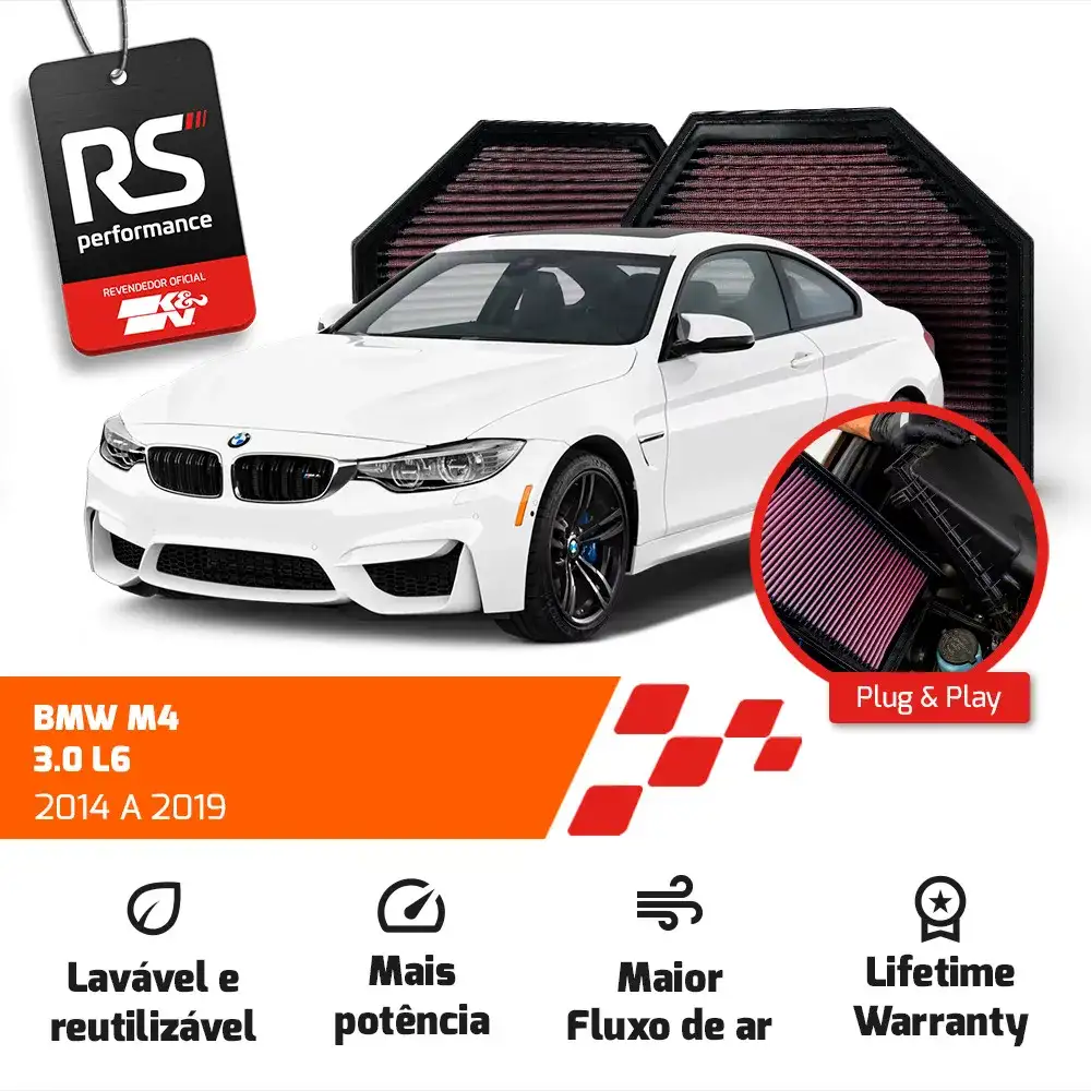 Filtro Esportivo Inbox Bmw M S55 S63 3.0 4.4 2011 Até 2019