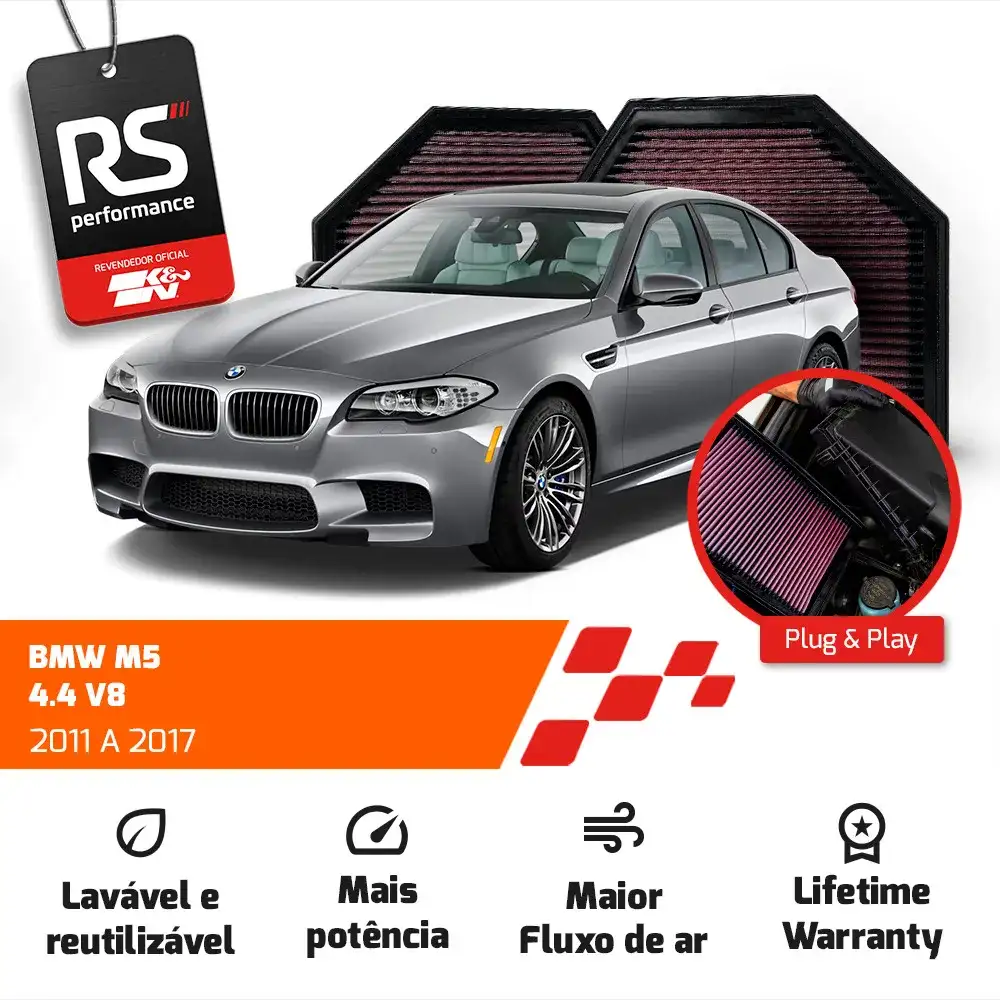 Filtro Esportivo Inbox Bmw M S55 S63 3.0 4.4 2011 Até 2019