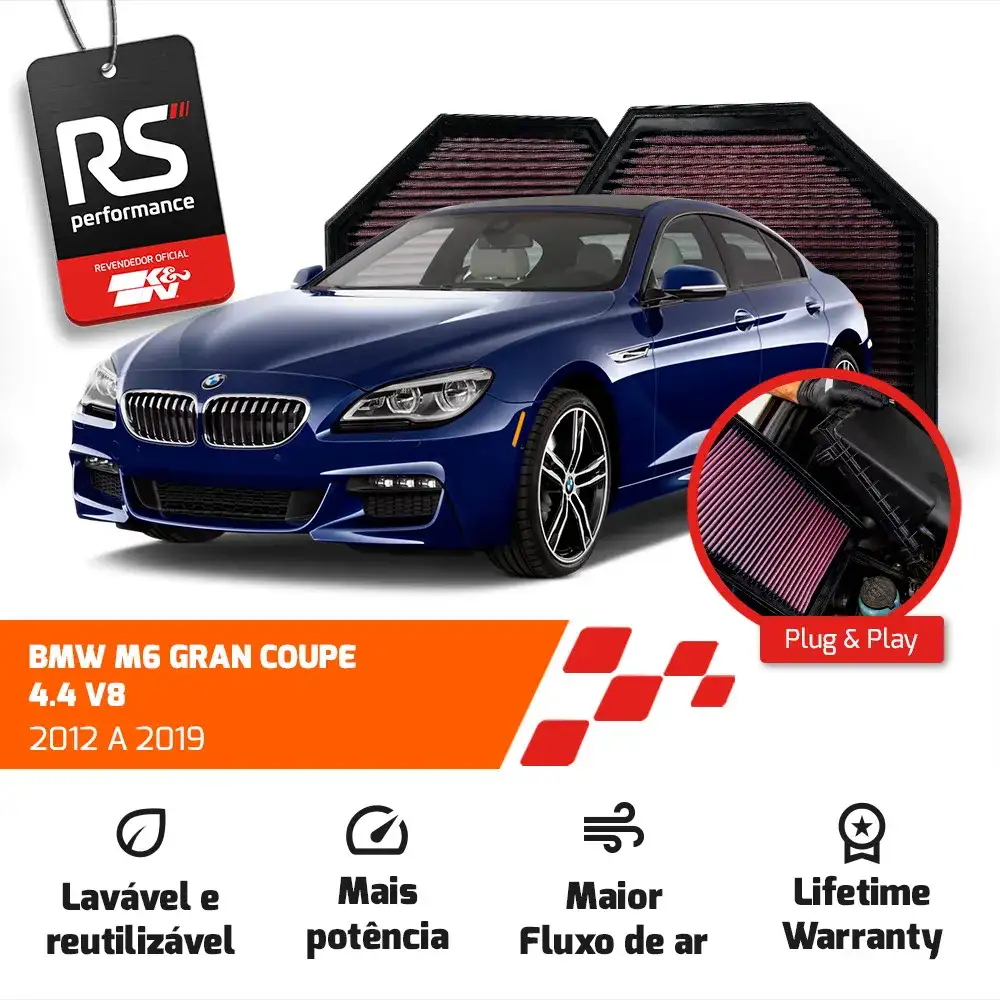 Filtro Esportivo Inbox Bmw M S55 S63 3.0 4.4 2011 Até 2019
