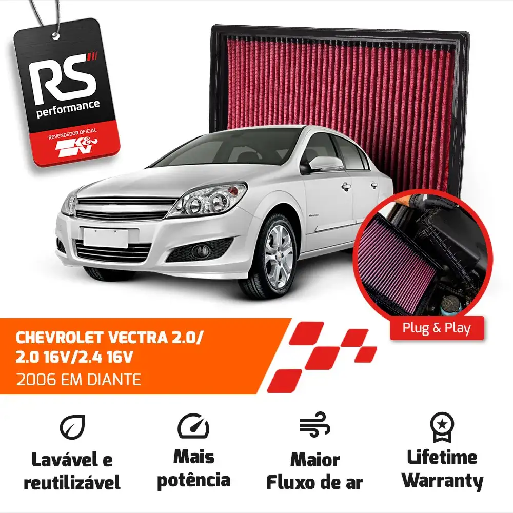 Filtro Esportivo Inbox Gm Astra Vectra Zafira 2.0 1998-2012