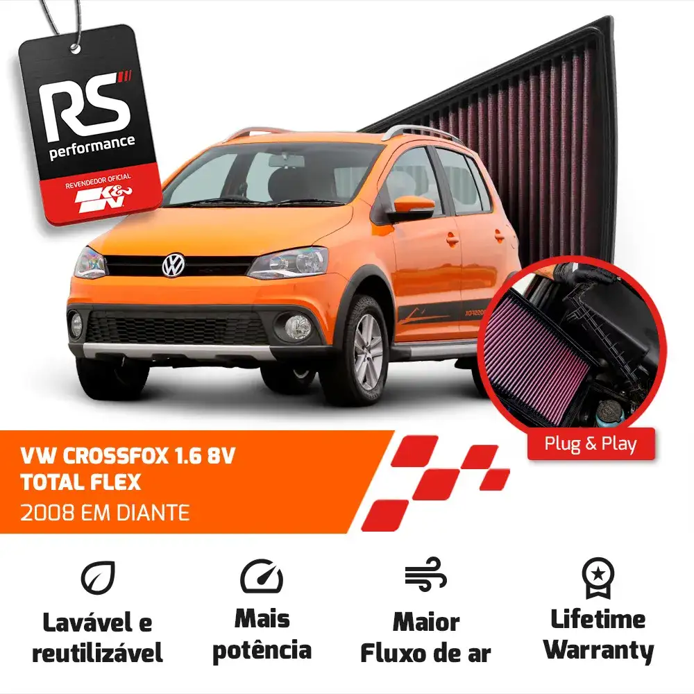 Filtro Esportivo Inbox Vw Gol Voyage Saveiro Fox Polo 1.6 8v