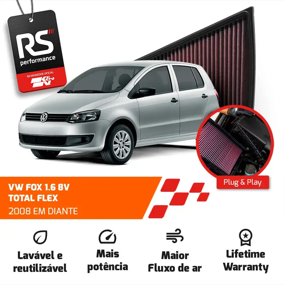 Filtro Esportivo Inbox Vw Gol Voyage Saveiro Fox Polo 1.6 8v