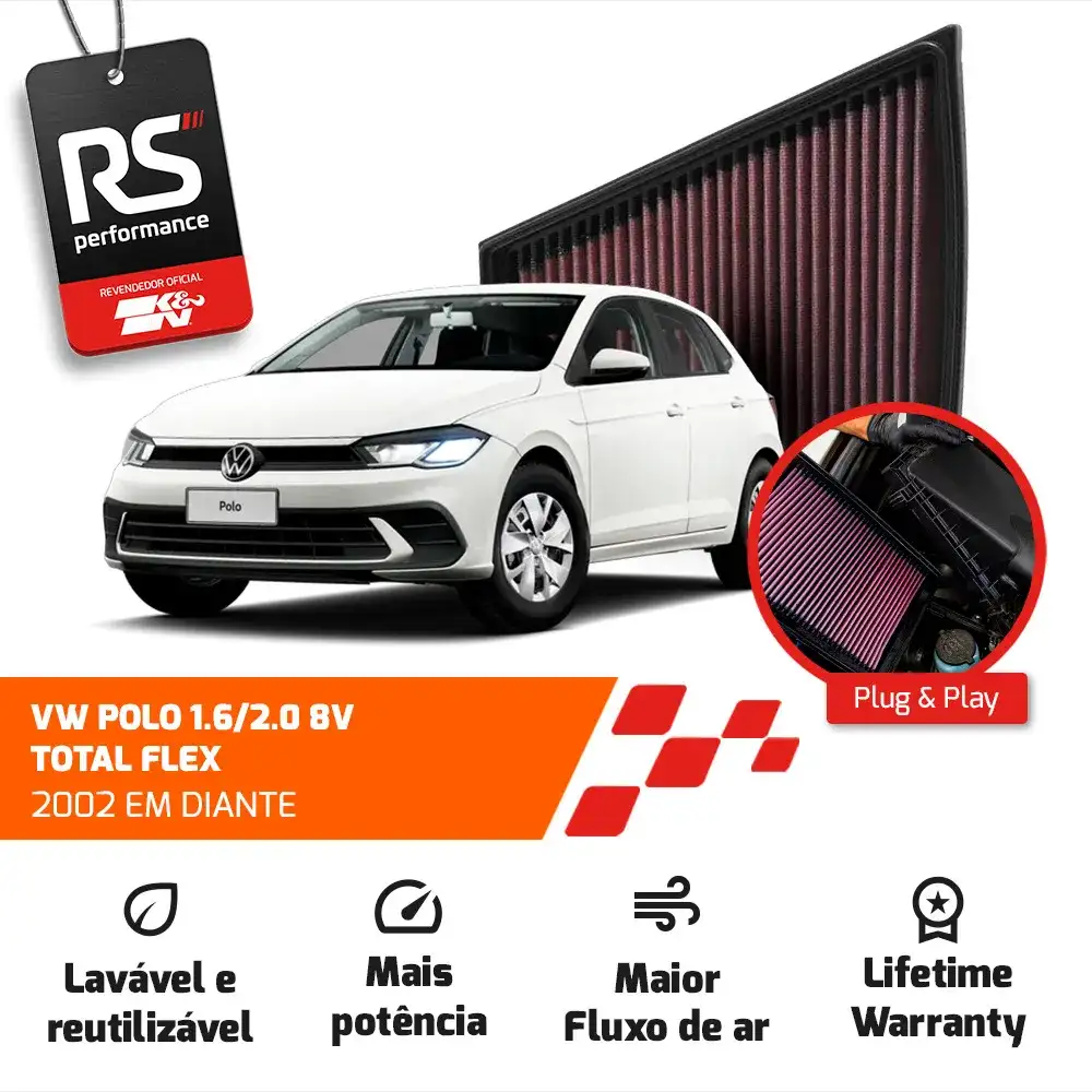 Filtro Esportivo Inbox Vw Gol Voyage Saveiro Fox Polo 1.6 8v