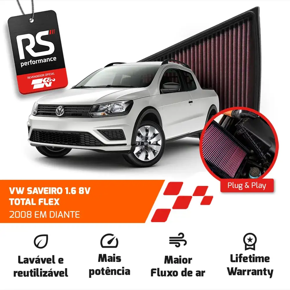 Filtro Esportivo Inbox Vw Gol Voyage Saveiro Fox Polo 1.6 8v