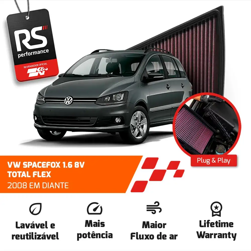 Filtro Esportivo Inbox Vw Gol Voyage Saveiro Fox Polo 1.6 8v