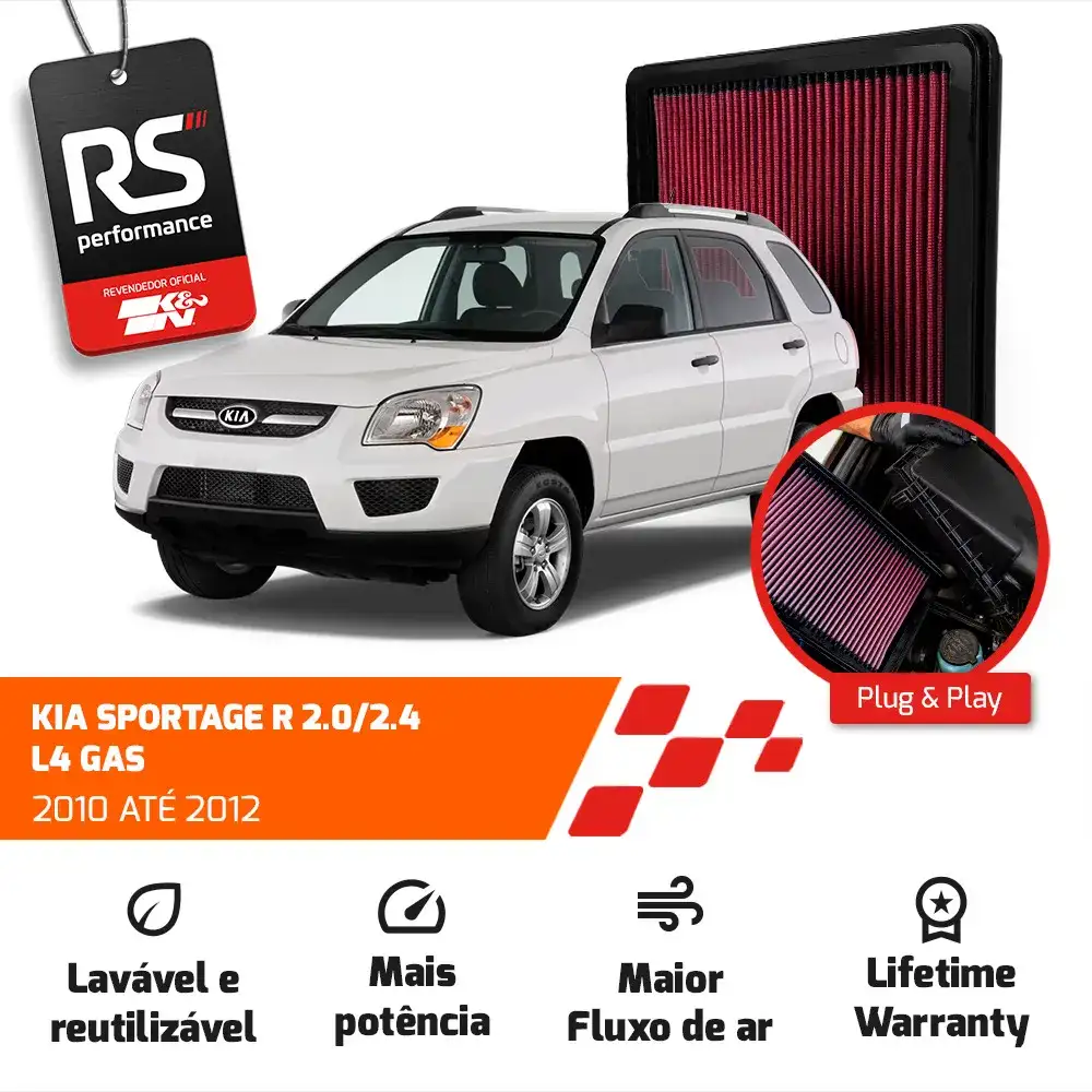 Filtro Esportivo Kia Cadenza Optima Sorento Sportage 09-2016
