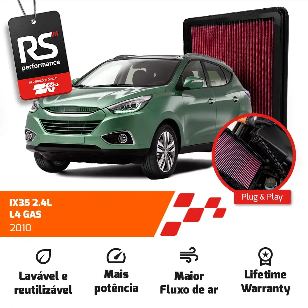 Filtro Esportivo Kia Cadenza Optima Sorento Sportage 09-2016