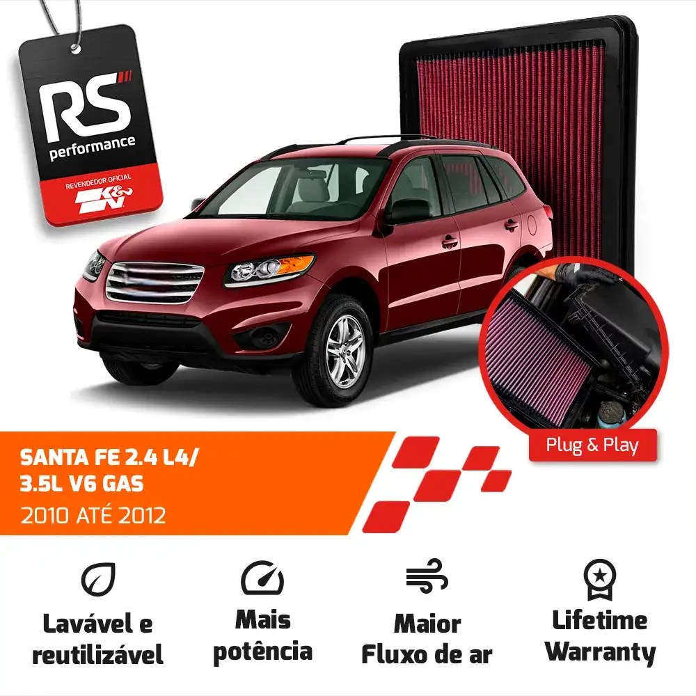 Filtro Esportivo Kia Cadenza Optima Sorento Sportage 09-2016