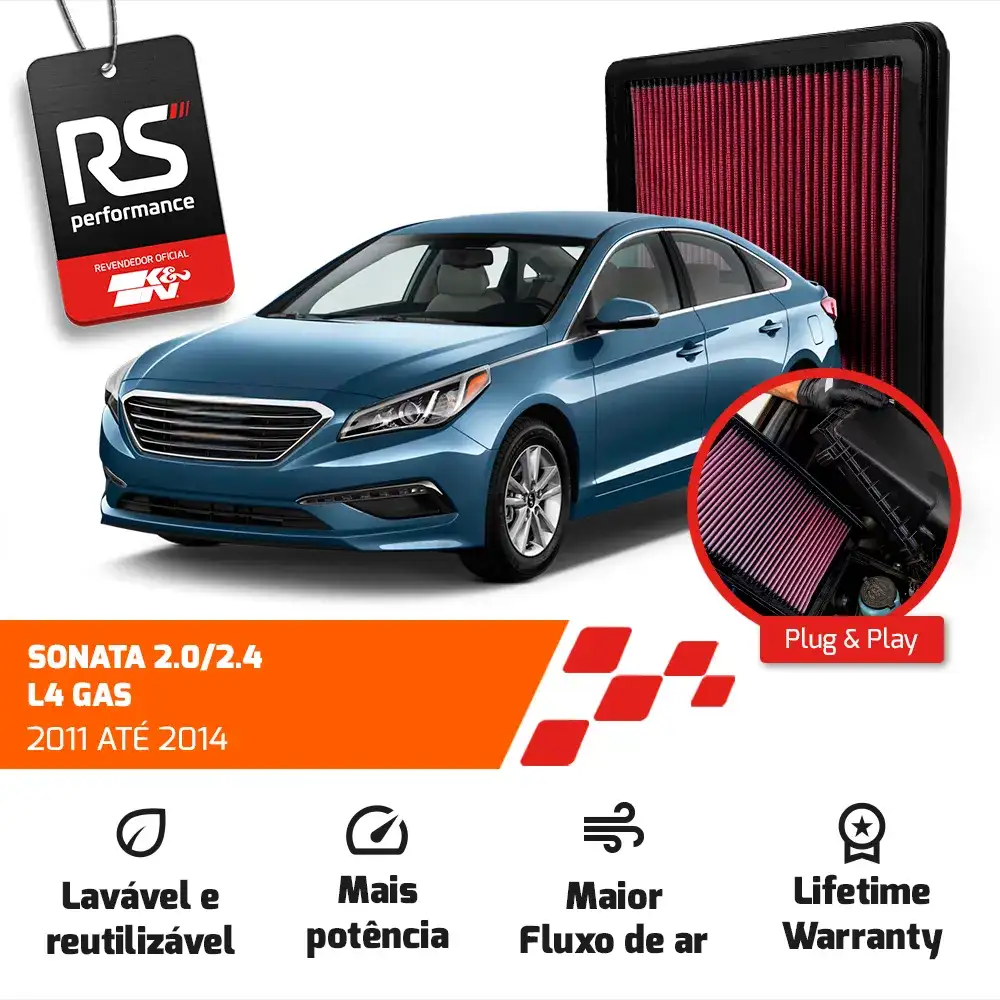 Filtro Esportivo Kia Cadenza Optima Sorento Sportage 09-2016