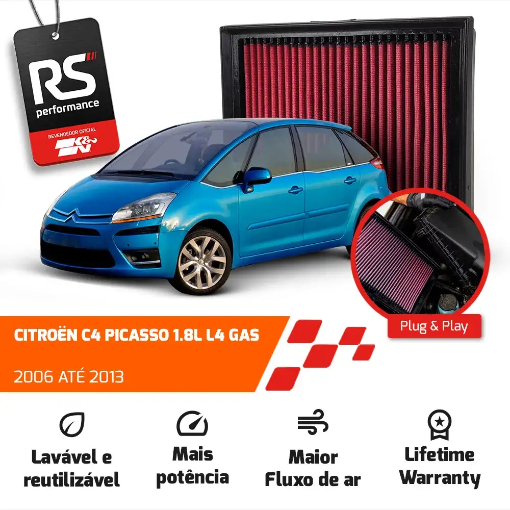Filtro Esportivo Inbox Citroën C4 Picasso 307 2.0 2004-2013