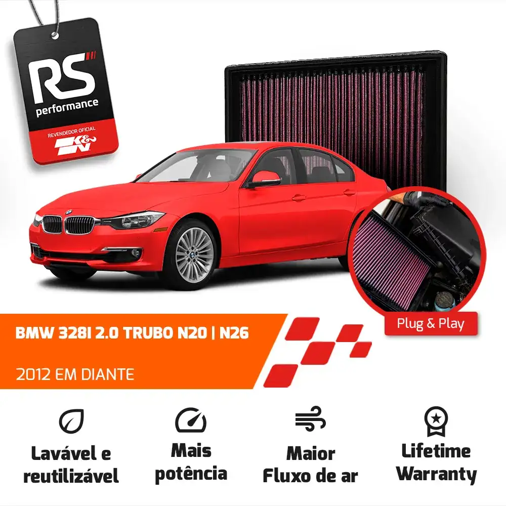 Filtro Esportivo Inbox Bmw F20 F30 N13 N20 2012 Em Diante