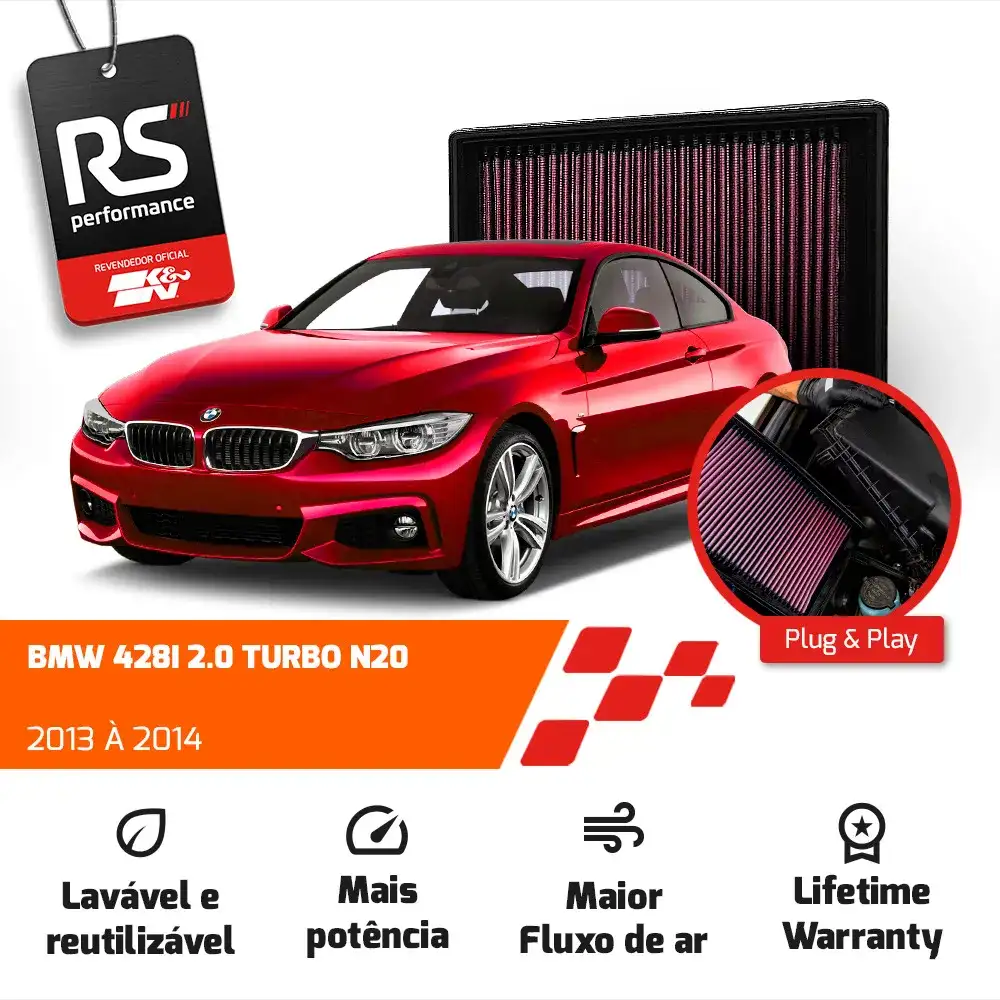 Filtro Esportivo Inbox Bmw F20 F30 N13 N20 2012 Em Diante