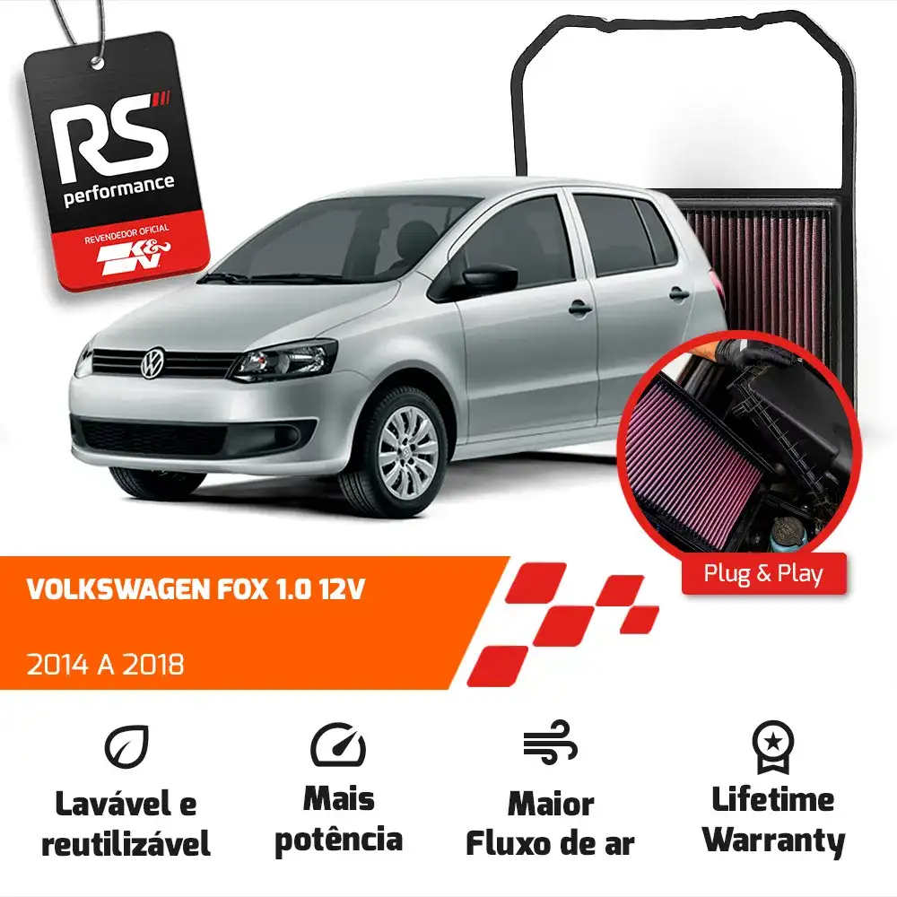 Filtro Esportivo Inbox Vw 1.0 12v Mpi 2014 A 2019