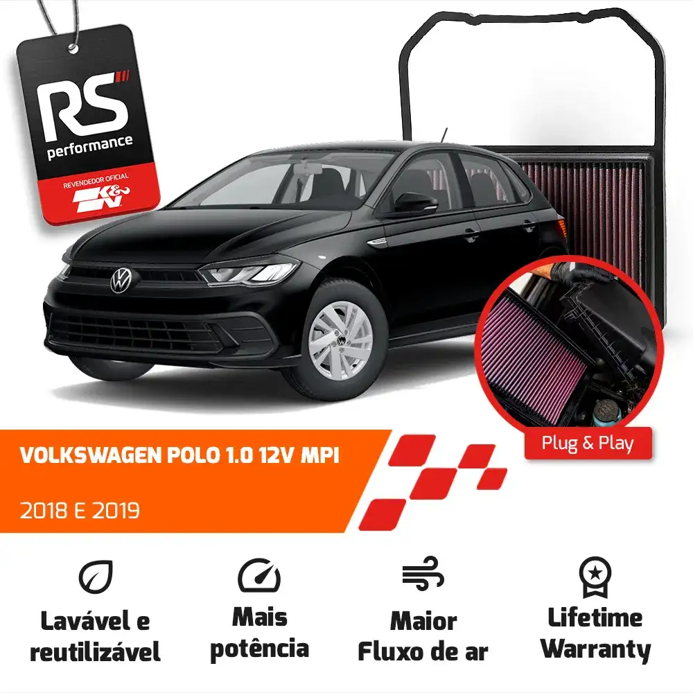 Filtro Esportivo Inbox Vw 1.0 12v Mpi 2014 A 2019