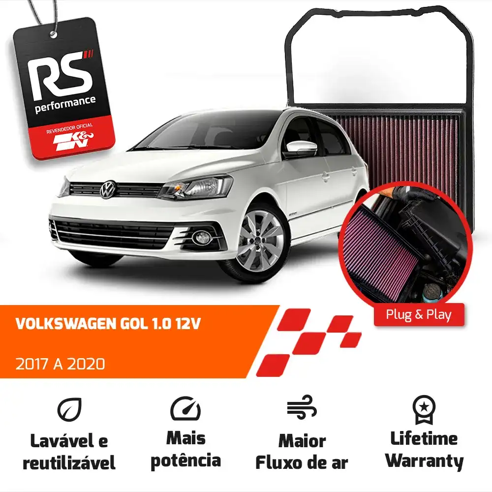 Filtro Esportivo Inbox Vw 1.0 12v Mpi 2014 A 2019