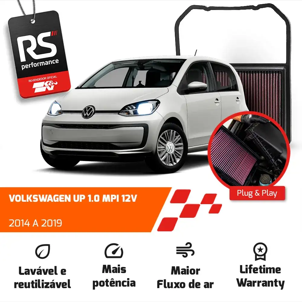 Filtro Esportivo Inbox Vw 1.0 12v Mpi 2014 A 2019