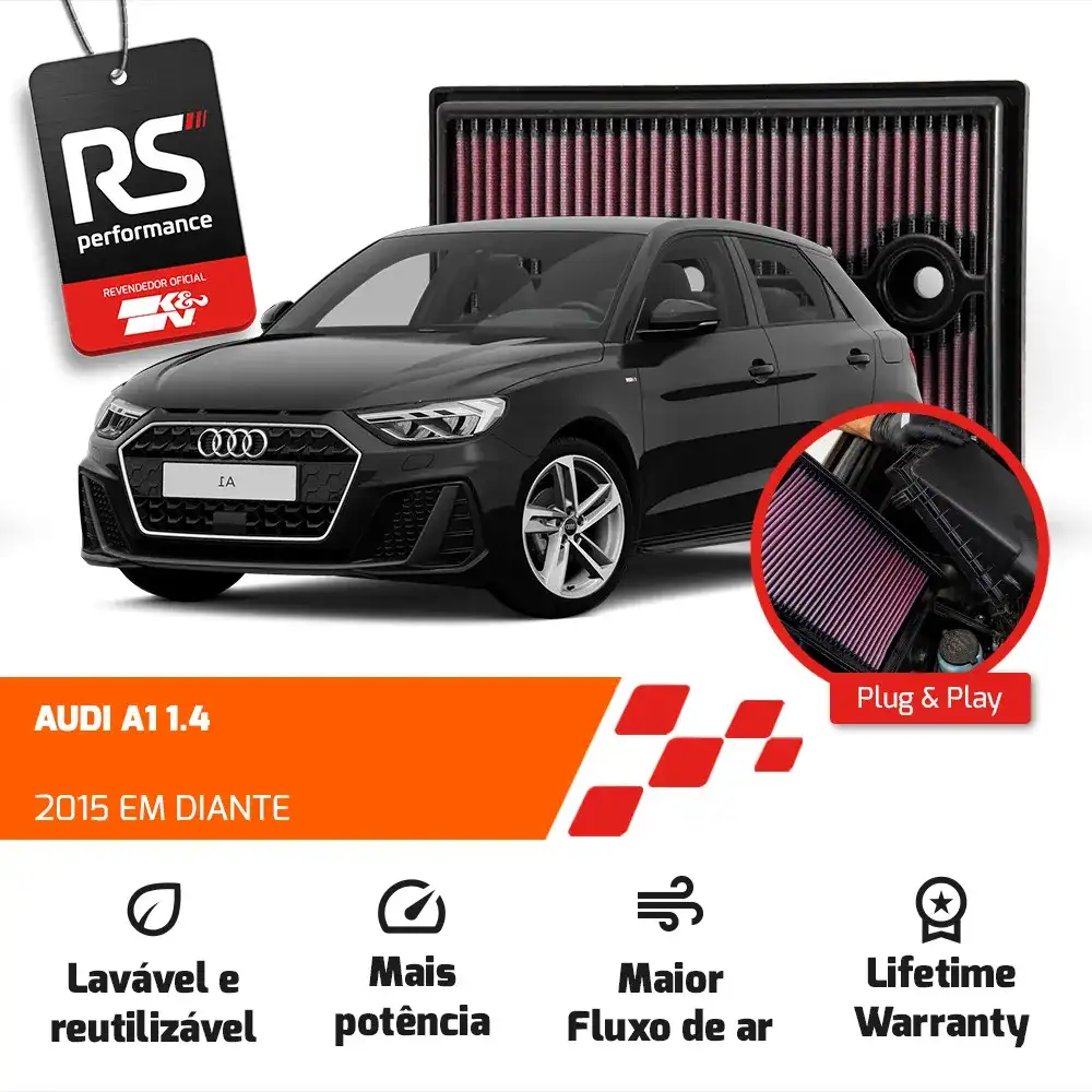 Filtro Esportivo Inbox Vw Audi Golf Jetta A3 1.4 Tsi 2014+