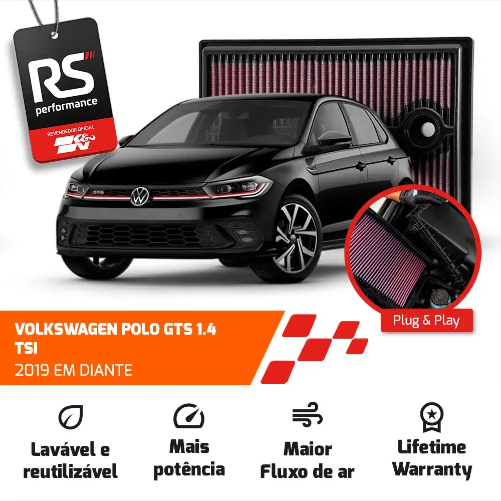 Filtro Esportivo Inbox Vw Audi Golf Jetta A3 1.4 Tsi 2014+