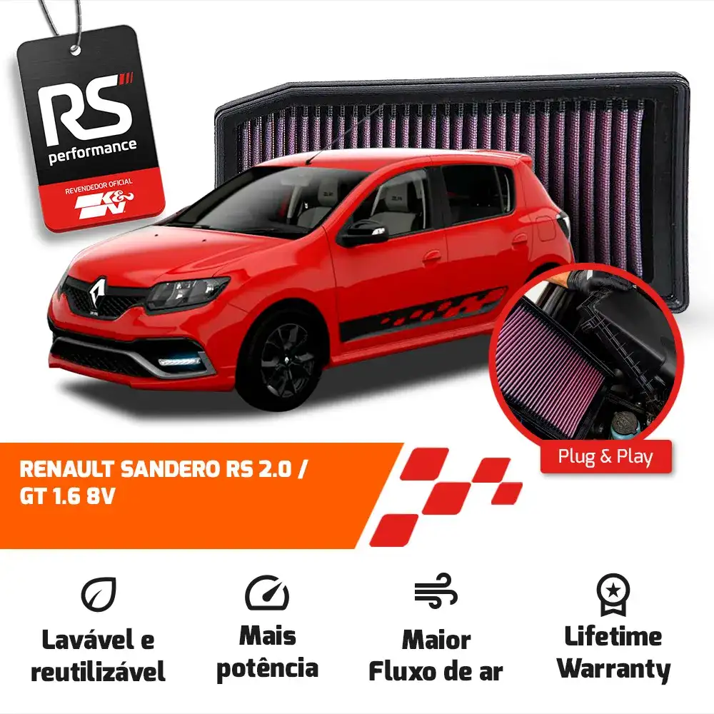 Filtro Esportivo Inbox Renault Captur Duster Sandero 1.6 2.0