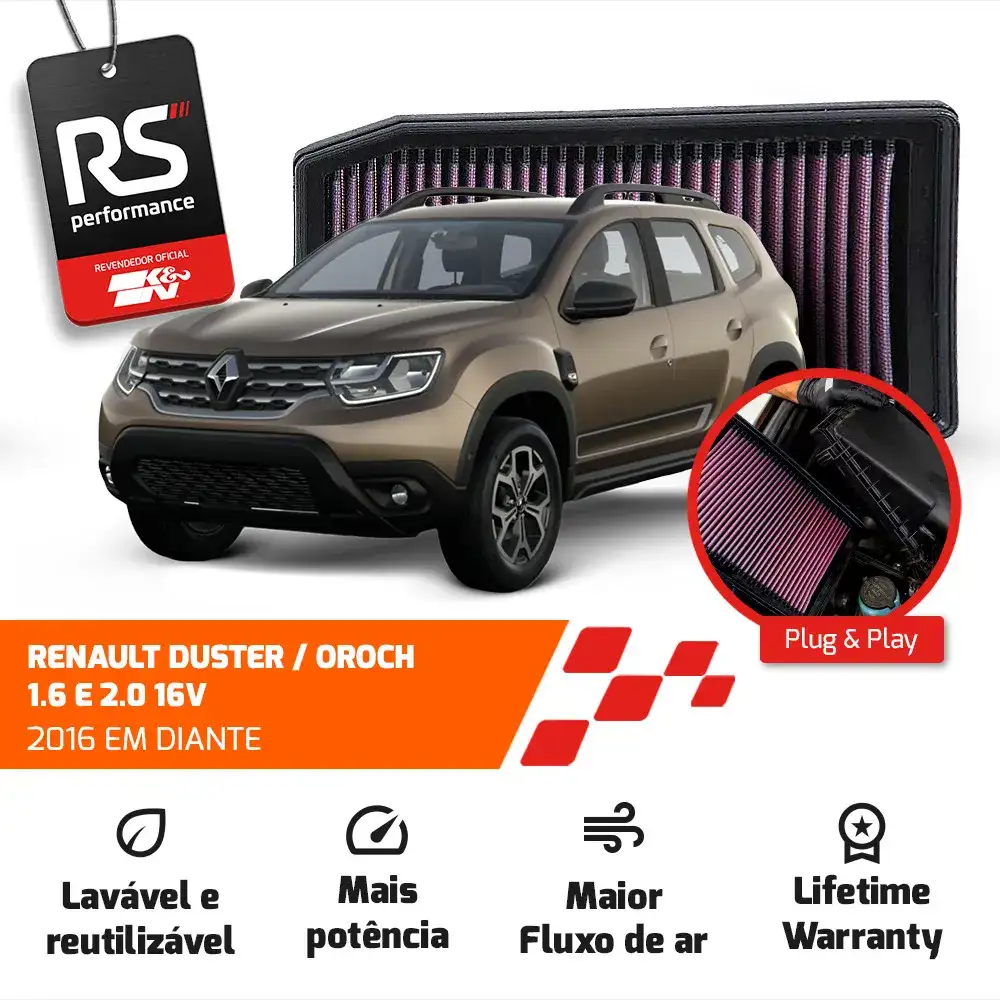 Filtro Esportivo Inbox Renault Captur Duster Sandero 1.6 2.0