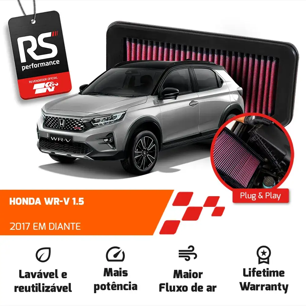 Filtro Esportivo Inbox Honda City Fit Hrv 1.5 2015 Em Diante