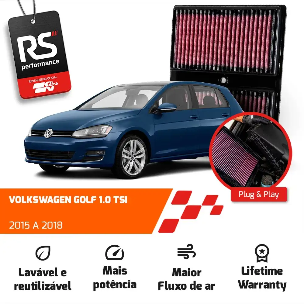 Filtro De Ar Esportivo Inbox K&n Vw Up Polo Virtus Tsi 1.0