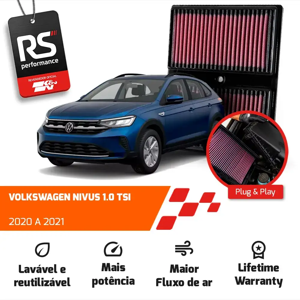 Filtro De Ar Esportivo Inbox K&n Vw Up Polo Virtus Tsi 1.0