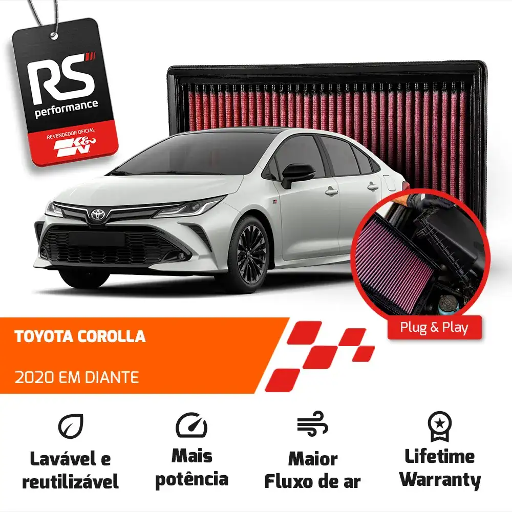 Filtro De Ar Esportivo Inbox K&n Toyota Corolla Rav4 2.5