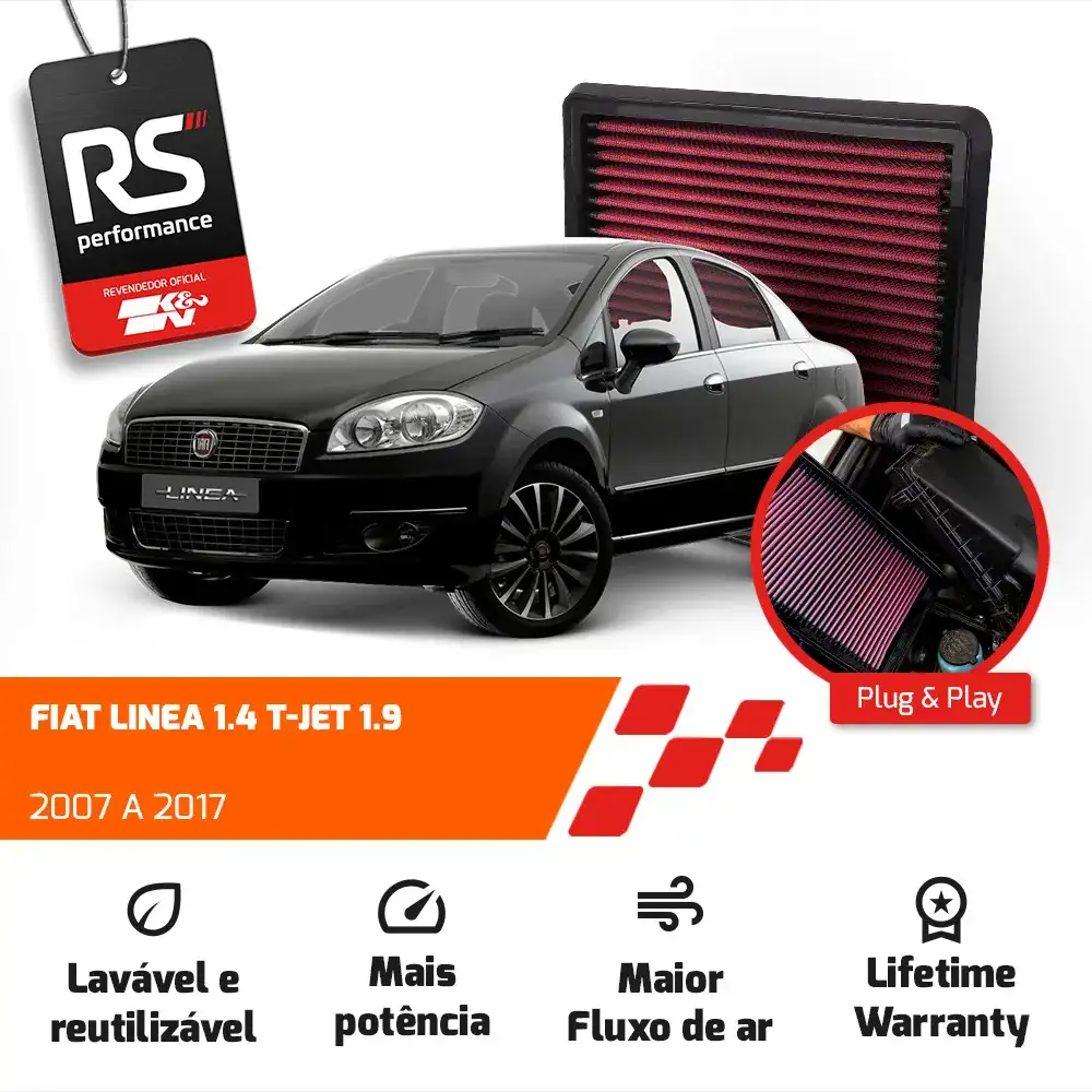 Filtro De Ar Esportivo K&n Inbox Fiat Punto Linea 1.4 T-jet
