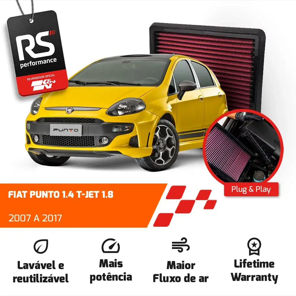 Filtro De Ar Esportivo K&n Inbox Fiat Punto Linea 1.4 T-jet