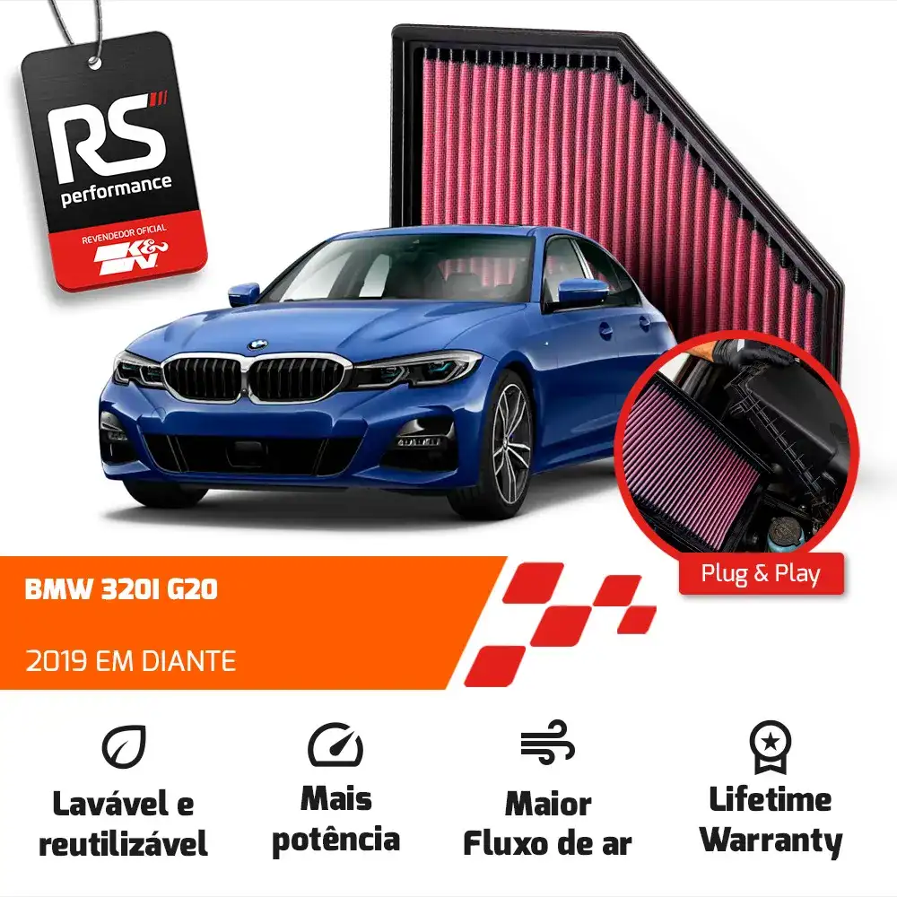 Filtro Esportivo Inbox Bmw 320i M340i Z4 2.0 2019 Em Diante