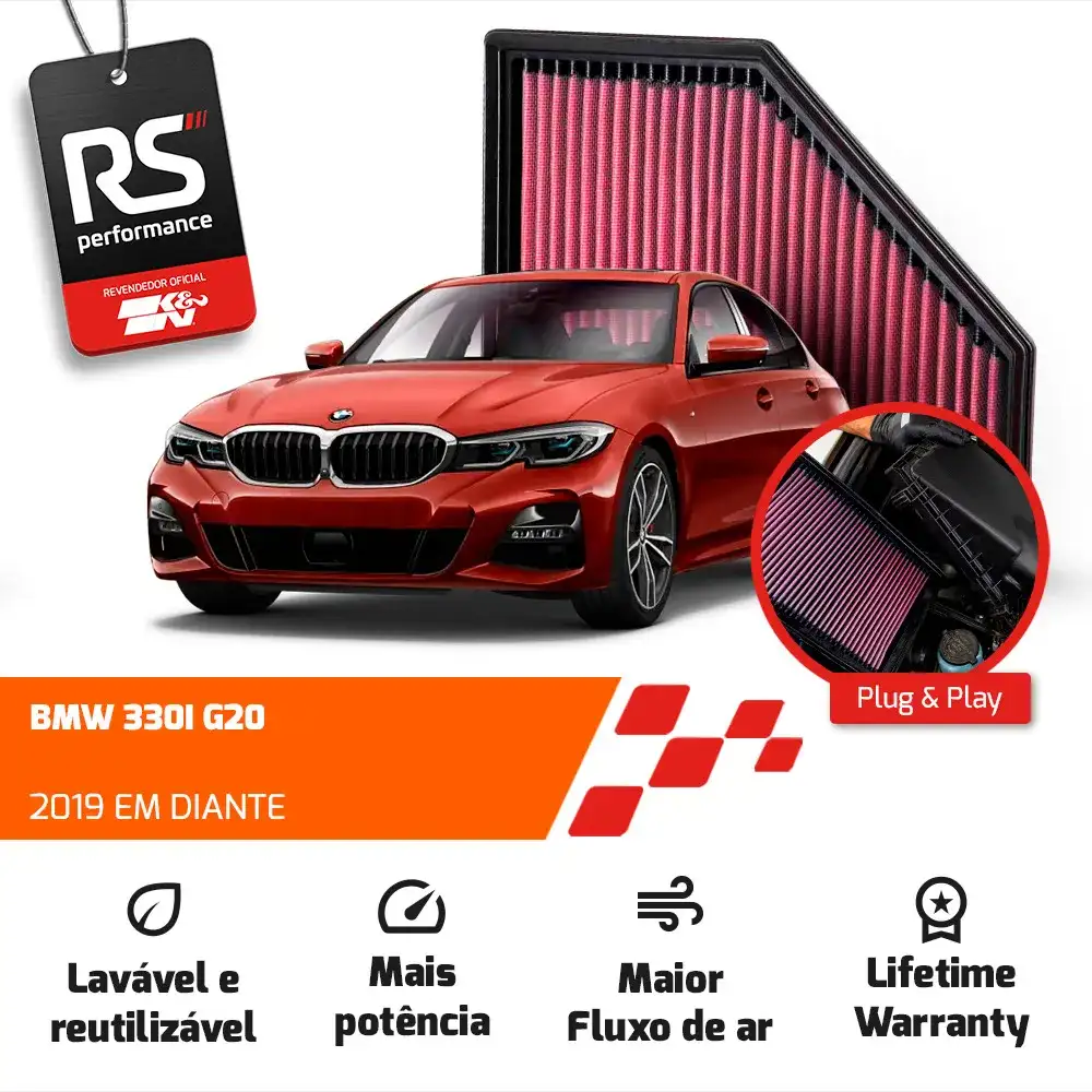 Filtro Esportivo Inbox Bmw 320i M340i Z4 2.0 2019 Em Diante