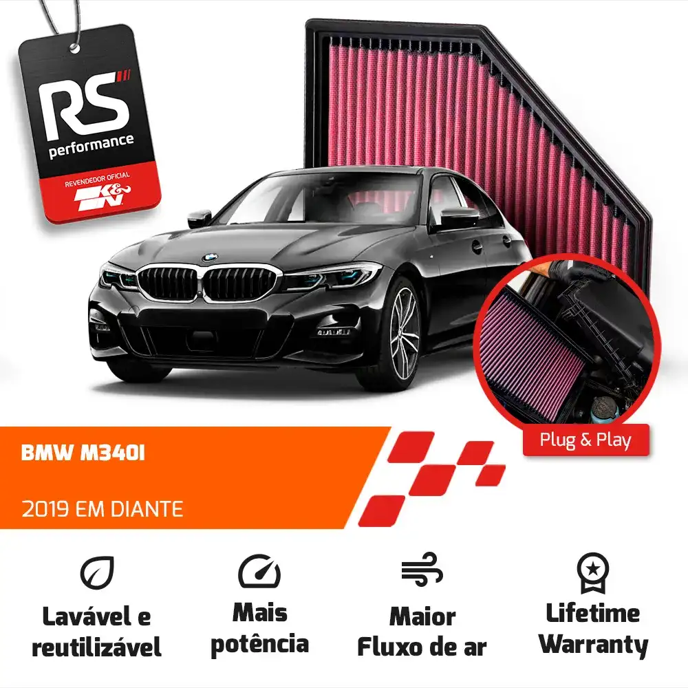 Filtro Esportivo Inbox Bmw 320i M340i Z4 2.0 2019 Em Diante